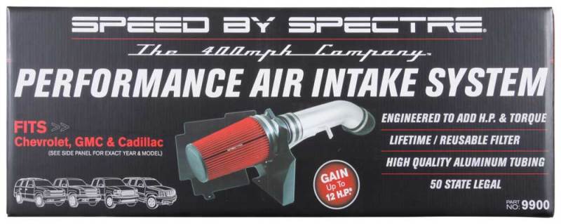 Spectre GM Truck V8-4.8/5.3/6.0L F/I Air Intake Kit | GM Truck (99-07) (9900)