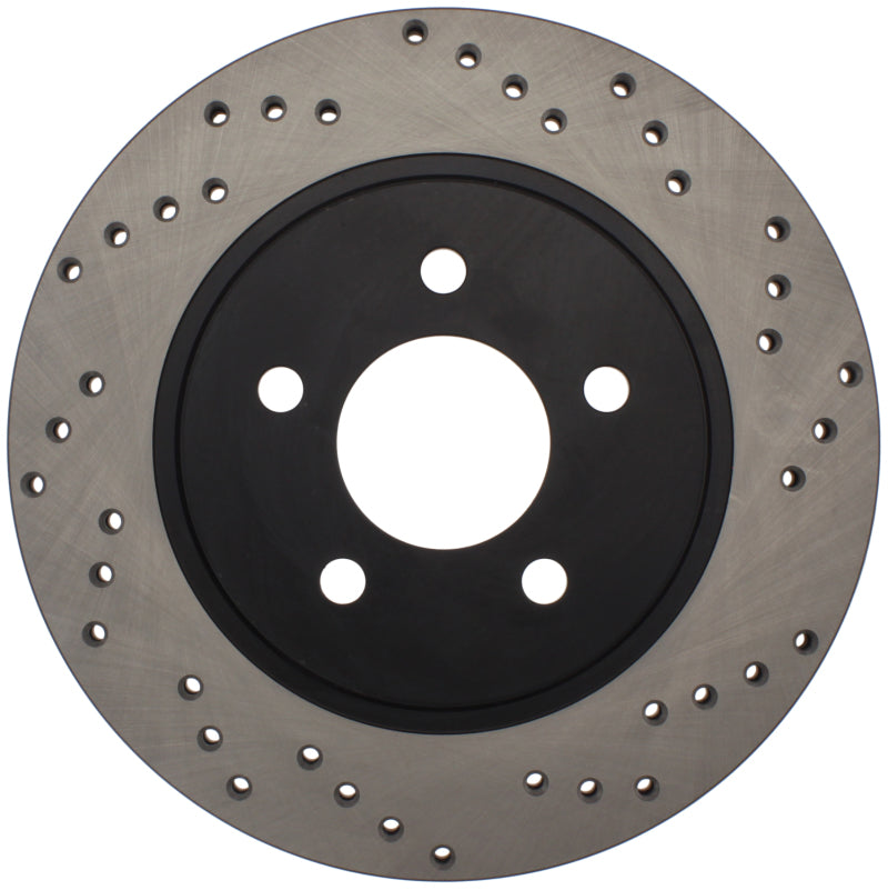 StopTech 128.61087R Sport Cross-Drilled Disc Brake Rotor for 05-14 Mustang