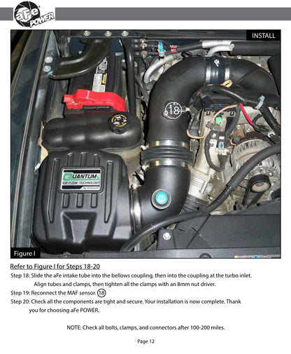 aFe Quantum Pro DRY S Cold Air Intake | GM/Chevy Duramax V8-6.6L LMM (08-10) (53-10005D)