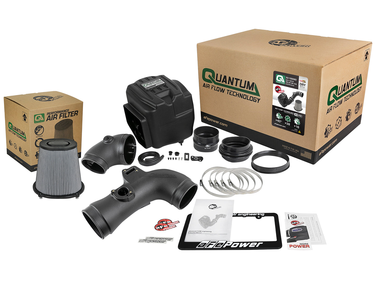 aFe Quantum Pro DRY S Cold Air Intake | GM/Chevy Duramax V8 6.6L LML (11-16) (53-10006D)