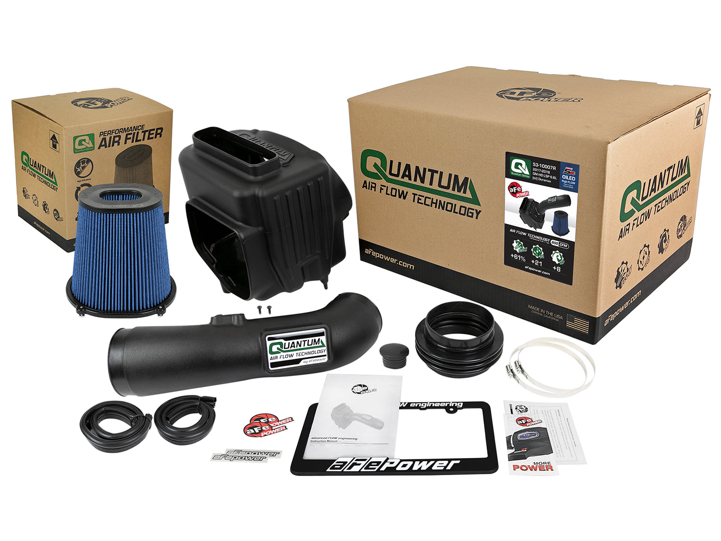 aFe Quantum Pro 5R Cold Air Intake System | GM/Chevy Duramax V6-6.6L L5P (53-10007R)