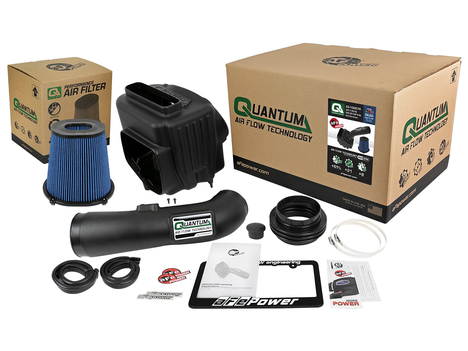 aFe Quantum Pro 5R Cold Air Intake System | GM/Chevy Duramax V6-6.6L L5P (53-10007R)