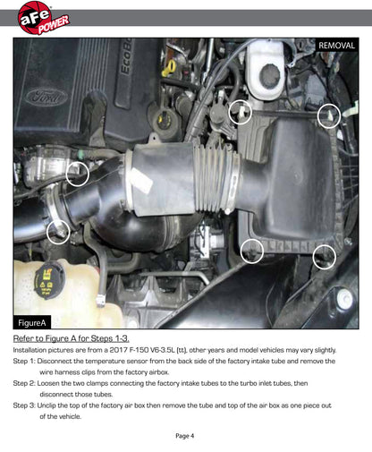 aFe Quantum Pro DRY S Cold Air Intake | Ford F150 EcoBoost V6 3.5L/2.7L (15-18) (53-10008D)