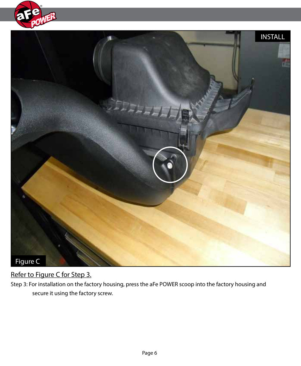 aFe Quantum Cold Air Intake Scoop | Ford F150 EcoBoost V6 3.5L/2.7L (15-18) (53-10008S)