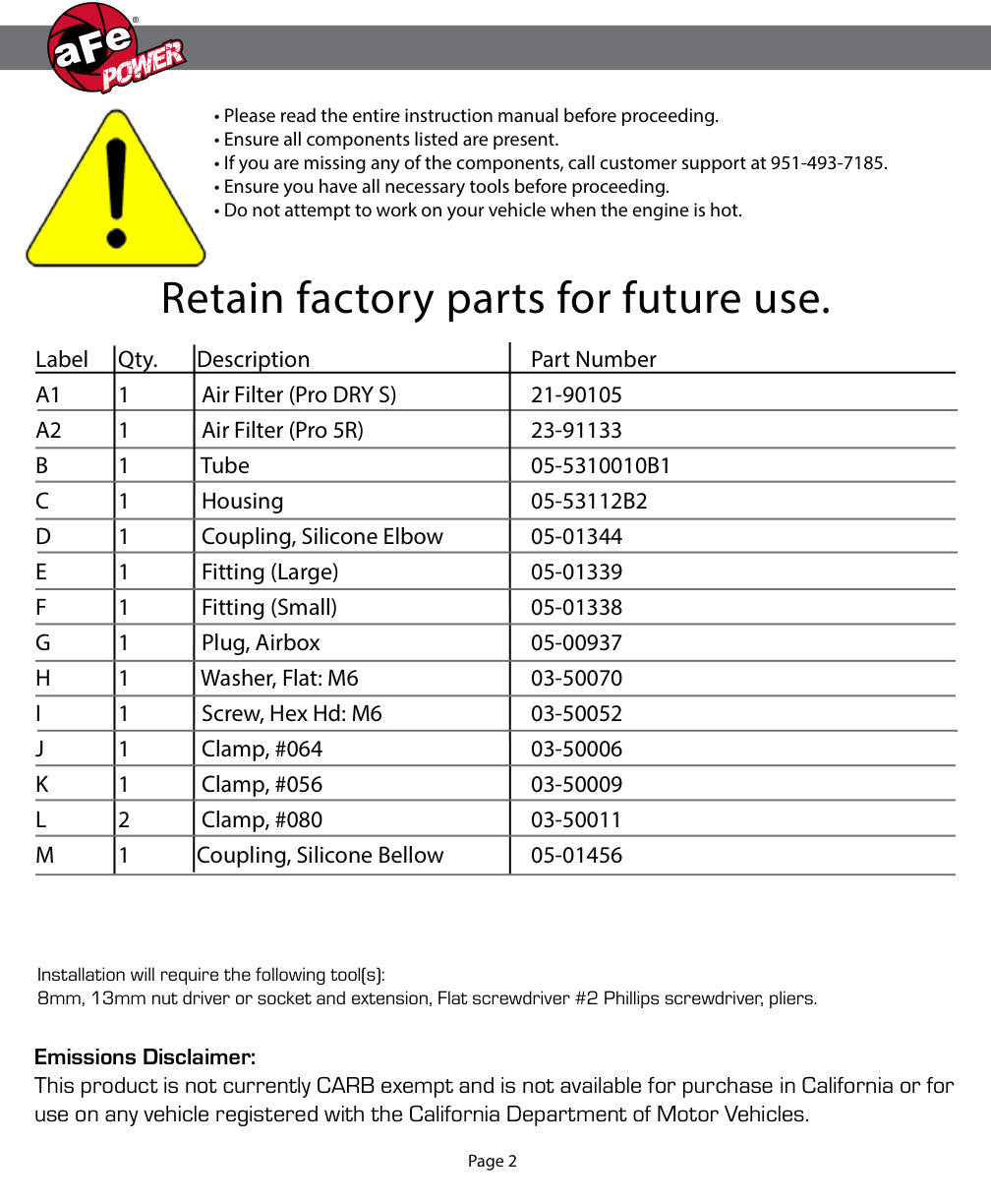 aFe Quantum CAI System | Ford F-150 15-20 (53-10010D)