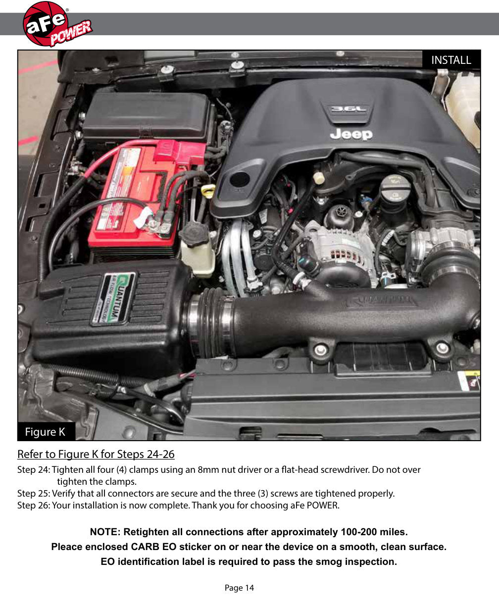 aFe QUANTUM Cold Air Intake | Jeep JL 18-24 V6-3.6L (53-10017D)