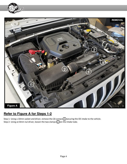 aFe Quantum Pro DRY S Cold Air Intake System | Jeep Wrangler JL L4-2.0L (18-20) (53-10019D)