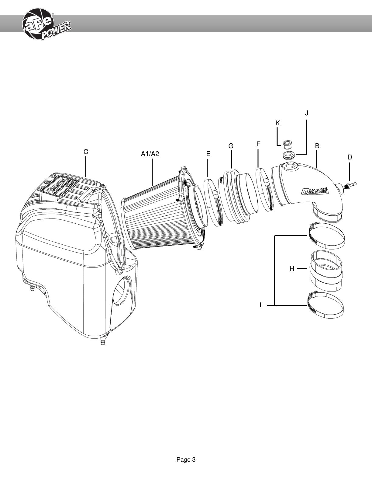 aFe QUANTUM CAI w/ Pro-Dry S | Ford Transit 15-26 (15-26) (53-10023D)