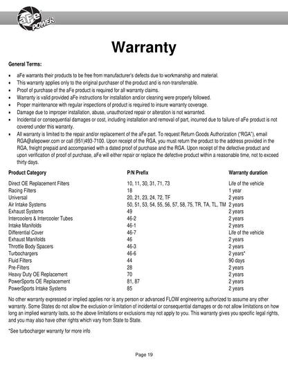 aFe QUANTUM CAI w/ Pro-Dry S | Ford Transit 15-26 (15-26) (53-10023D)