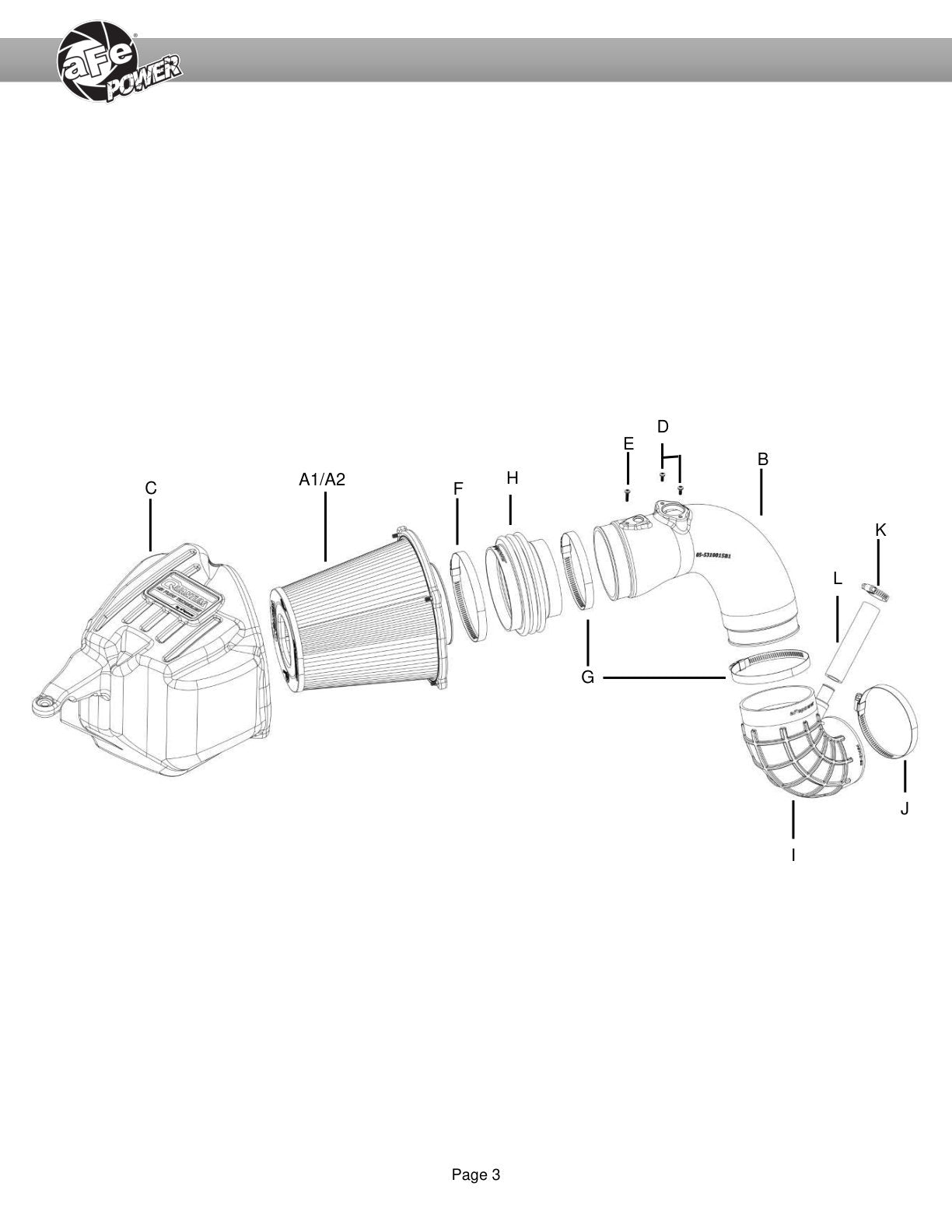 aFe Quantum Cold Air Intake w/ Pro 5R Filter | Ram 2500/3500 Cummins L6 6.7L Diesel (07-09) (53-10026R)
