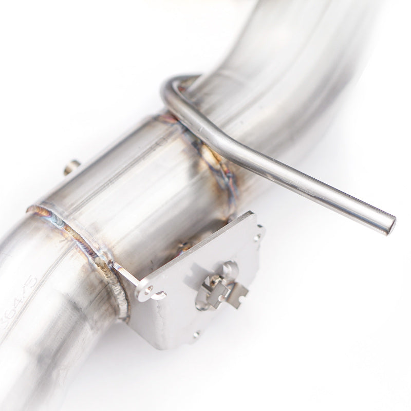 Stainless Works 3in Legend Catback X-Pipe w/ 4in Quad Tips | Dodge Challenger (15-19) (CHAL16CBL4)