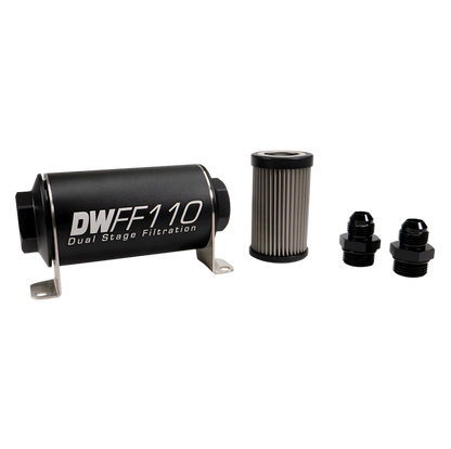 Deatschwerks Universal 40 Micron 110mm Fuel Filter Kit (8-03-110-040K-10/-38/-516/-6/-8)