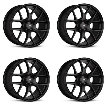(set of 4) Enkei XM-6 Gloss Black | 20x8.5" +40mm | 5x114.3mm Wheels