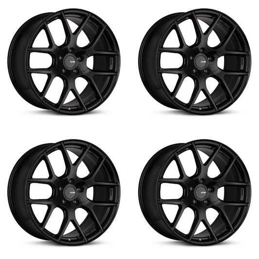 (set of 4) Enkei XM-6 Gloss Black | 20x8.5" +40mm | 5x114.3mm Wheels