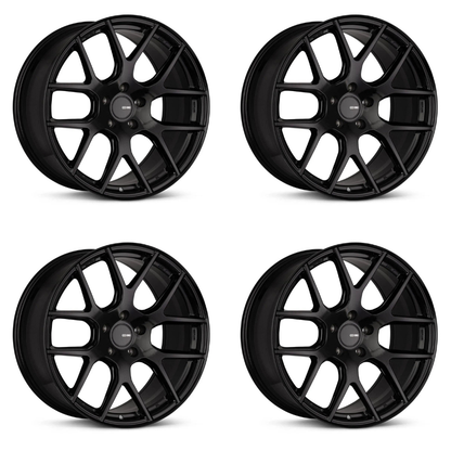 (set of 4) Enkei XM-6 Gloss Black | 20x8.5" +40mm | 5x127mm Wheels