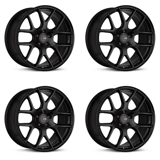 (set of 4) Enkei XM-6 Gloss Black | 20x8.5" +40mm | 5x127mm Wheels