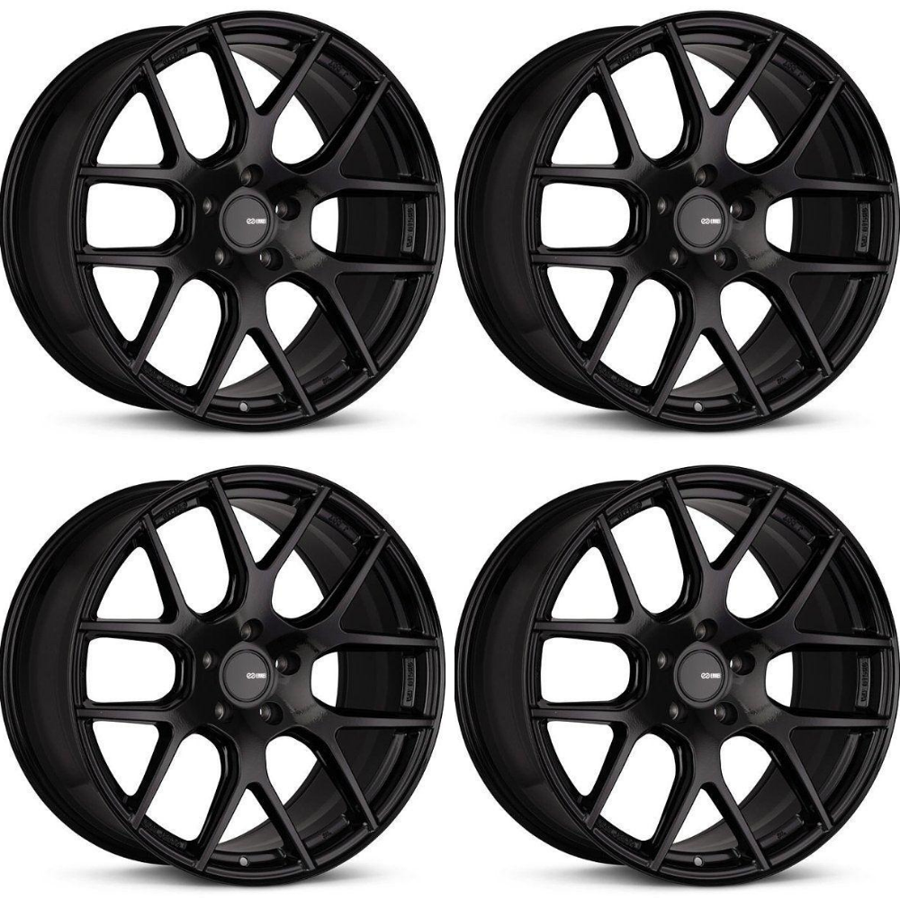 (set of 4) Enkei XM-6 Gloss Black | 18x8" +40mm | 5x120mm Wheel