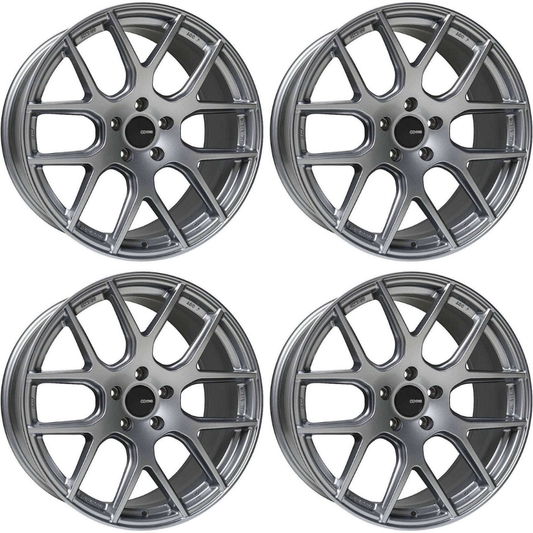 (set of 4) Enkei XM-6 Storm Gray | 18x8" +35mm | 5x114.3mm Wheel