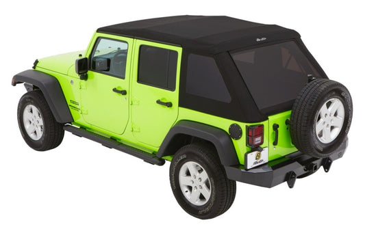 Bestop 07-18 Jeep Wrangler JK 4-Door Trektop Glide | Soft-Top with Zipperless Windows (54923-35)