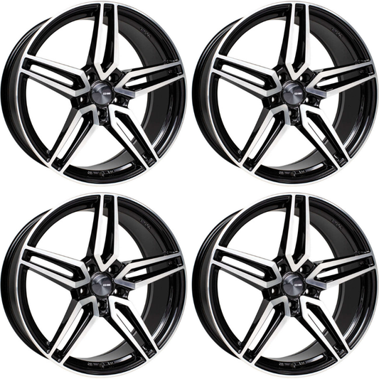 (set of 4) Enkei Victory Black Machined | 18x8" +40mm | 5x114.3mm Wheel