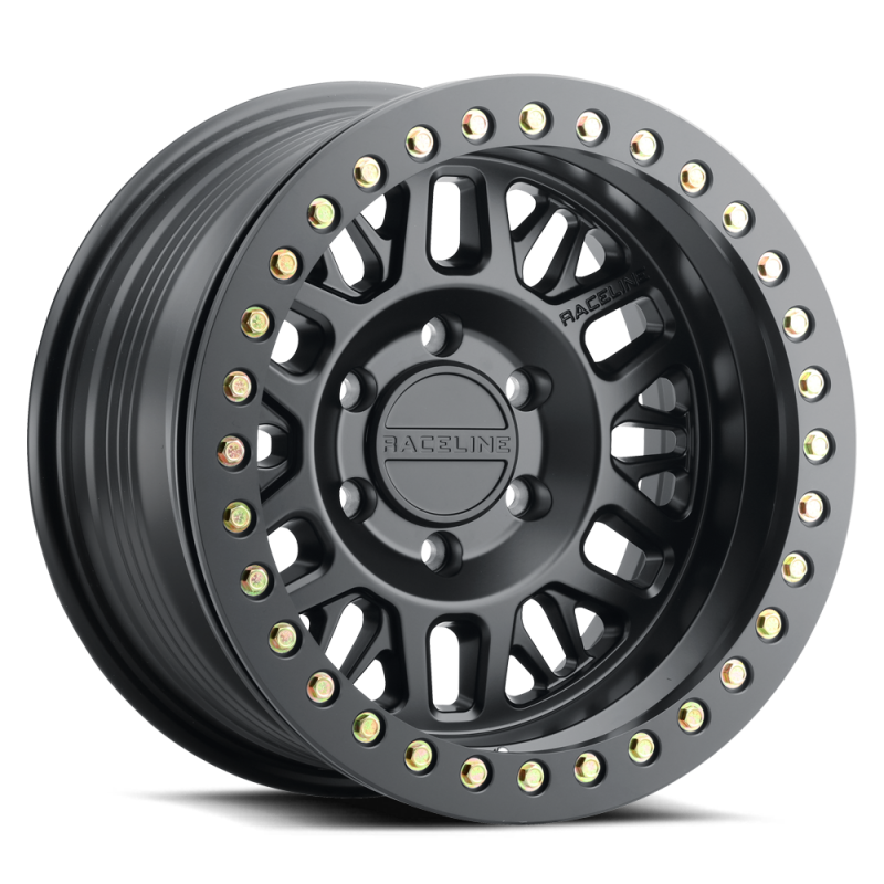 (set of 4) Raceline RT951 Ryno Satin Black Beadlock | 17x9" -38mm | 6x139.7mm Wheel