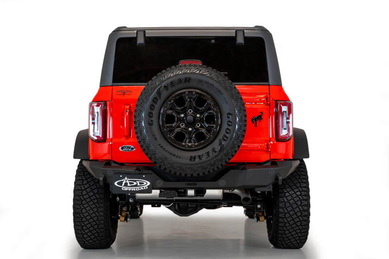 Addictive Desert Designs 2021+ Ford Bronco Rock Fighter Rear Bumper - Hammer Black