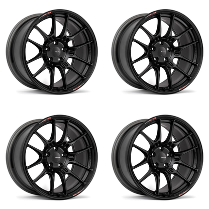 (set of 4) Enkei GTC02 Black | 17x7.5" +35mm | 4x100mm Wheel