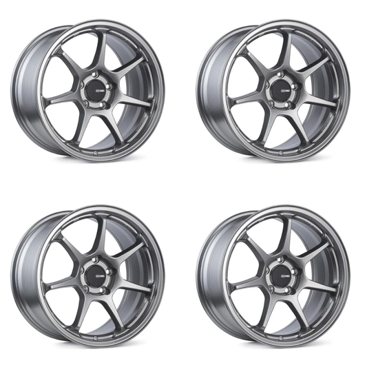 (set of 4) Enkei TS-7 Storm Gray | 18x8" +45mm | 5x114.3mm Wheels