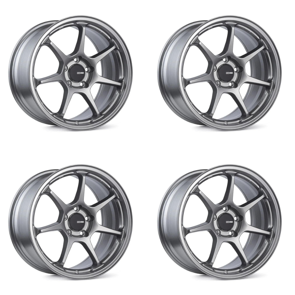 (set of 4) Enkei TS-7 Storm Gray | 18x8.5" +38mm | 5x120mm Wheels