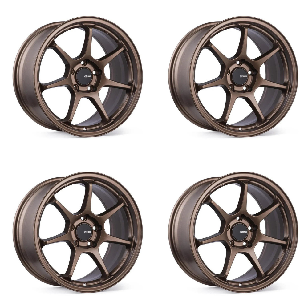 (set of 4) Enkei TS-7 Matte Bronze | 18x8.5" +38mm | 5x120mm Wheels