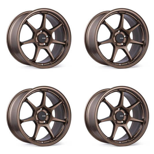 (set of 4) Enkei TS-7 Matte Bronze | 18x8.5" +38mm | 5x120mm Wheels