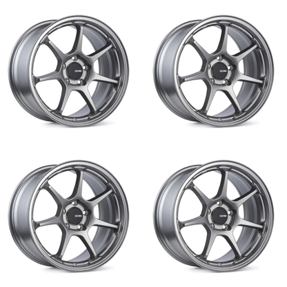 (set of 4) Enkei TS-7 Storm Gray | 18x8.5" +45mm | 5x114.3mm Wheels