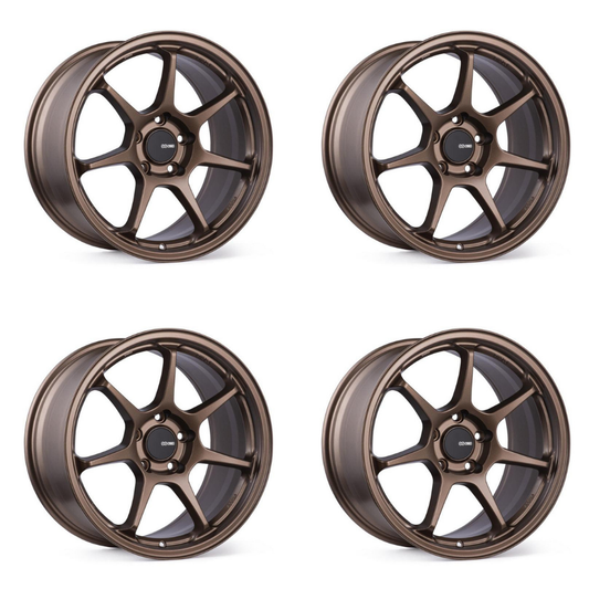 (set of 4) Enkei TS-7 Matte Bronze | 18x8.5" +45mm | 5x100mm Wheel