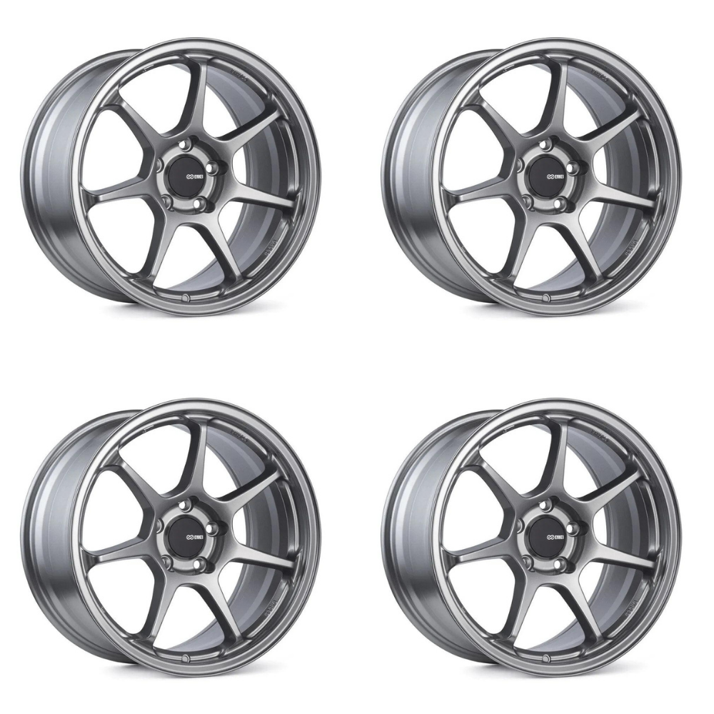 (set of 4) Enkei TS-7 Storm Gray | 18x9.5" +45mm | 5x100mm Wheels