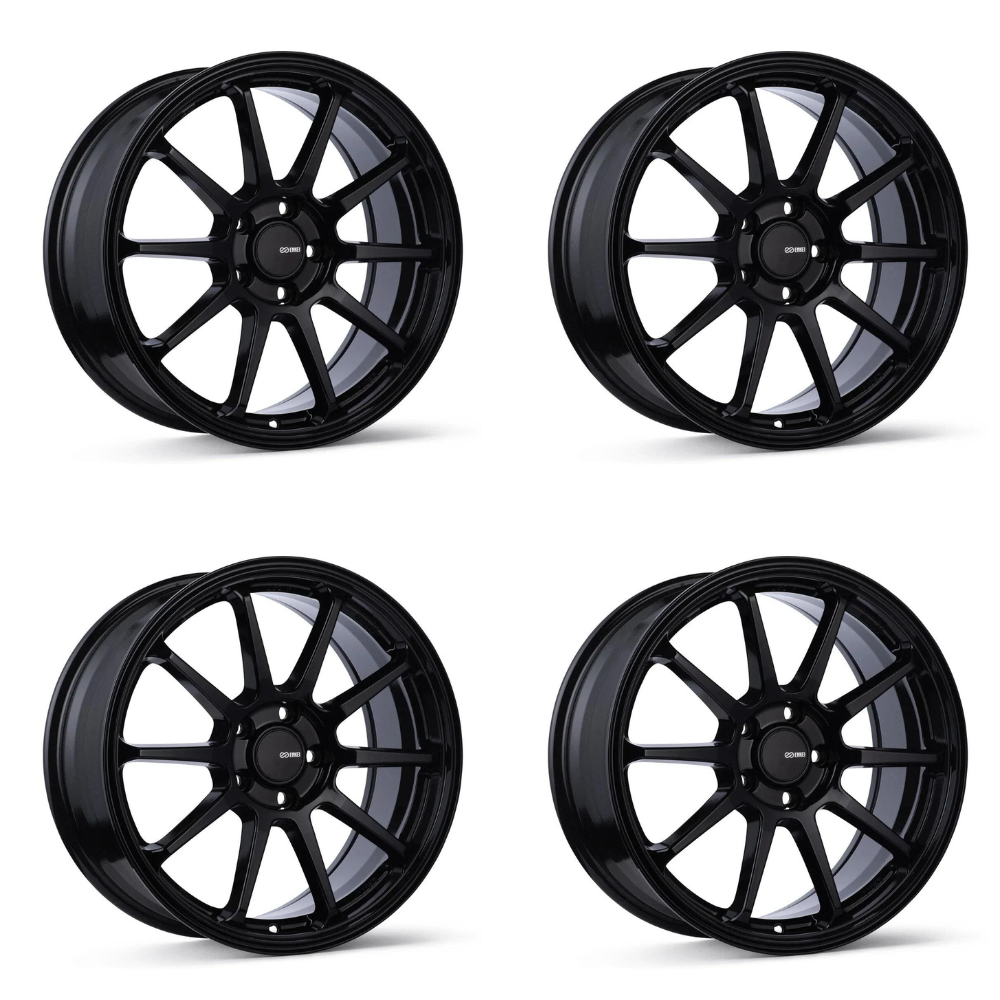 (set of 4) Enkei PX-10 Gloss Black | 16x7" +38mm | 5x114.3mm Wheels