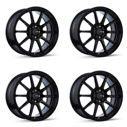 (set of 4) Enkei PX-10 Gloss Black | 16x7" +38mm | 5x114.3mm Wheels