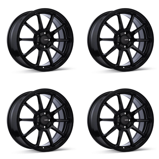 (set of 4) Enkei PX-10 Gloss Black | 16x7" +38mm | 5x114.3mm Wheels