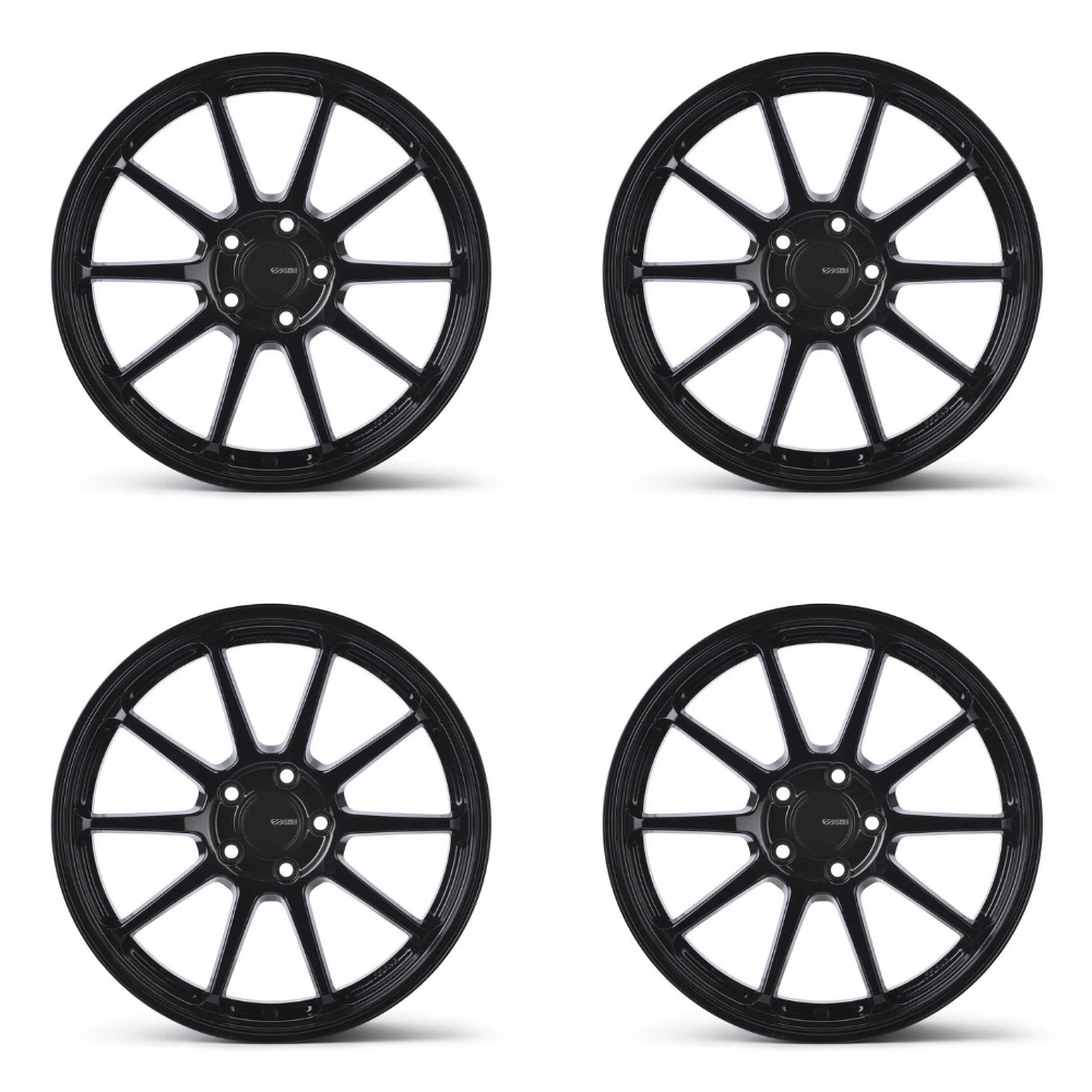 (set of 4) Enkei PX-10 Gloss Black | 18x8" +45mm | 5x112mm Wheels