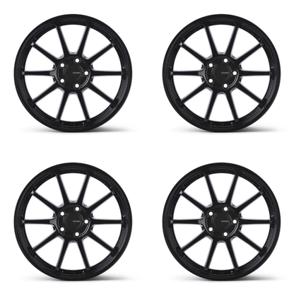 (set of 4) Enkei PX-10 Gloss Black | 18x8" +45mm | 5x112mm Wheels