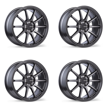 (set of 4) Enkei PX-10 Gunmetal | 19x8" +45mm | 5x112mm Wheel