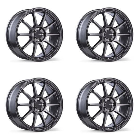 (set of 4) Enkei PX-10 Gunmetal | 19x8" +45mm | 5x112mm Wheel