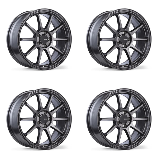 (set of 4) Enkei PX-10 Gunmetal | 19x8" +35mm | 5x114.3mm Wheels