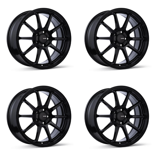 (set of 4) Enkei PX-10 Gloss Black | 19x8" +45mm | 5x114.3mm Wheels