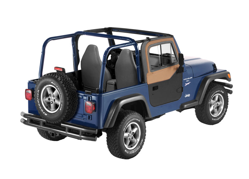 Bestop 51787-37 Front Upper Half Door Sliders Spice for 97-06 Jeep Wrangler TJ
