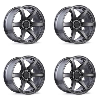 (set of 4) Enkei Cyclone Matte Gunmetal | 16x8" +0mm | 6x139.7mm Wheel