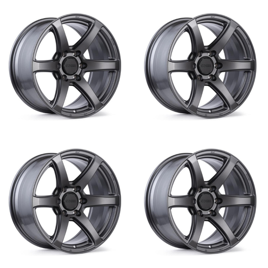(set of 4) Enkei Cyclone Matte Gunmetal | 16x8" +0mm | 6x139.7mm Wheel