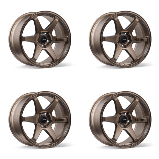 (set of 4) Enkei T6R Matte Bronze | 18x8" +40mm | 5x114.3mm Wheels