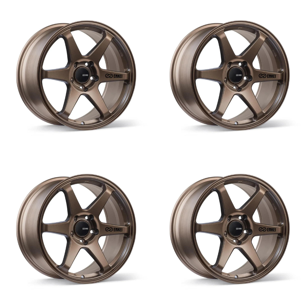 (set of 4) Enkei T6R Matte Bronze | 18x9.5" +45mm | 5x100mm Wheels