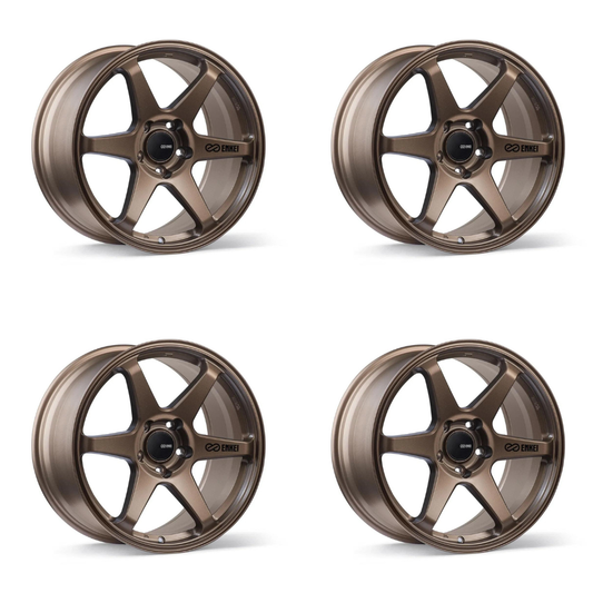 (set of 4) Enkei T6R Matte Bronze | 18x9.5" +45mm | 5x100mm Wheels