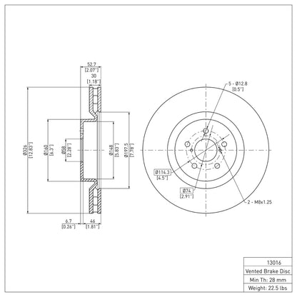 DFC 13-17 Subaru WRX STI D&S Front Rotor | Impreza 00-21 (600-13016)